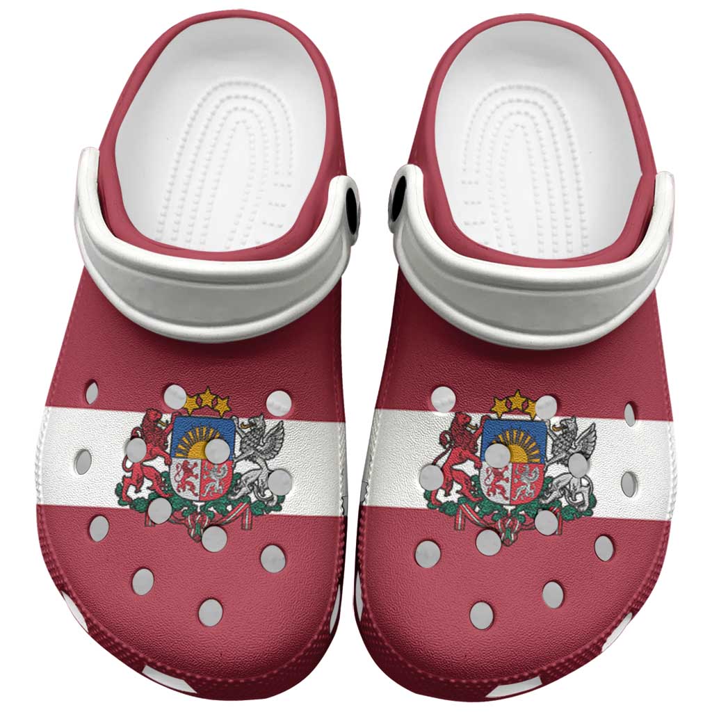 Latvia Clogs Shoes Flag Color Inspiration - Wonder Print Shop