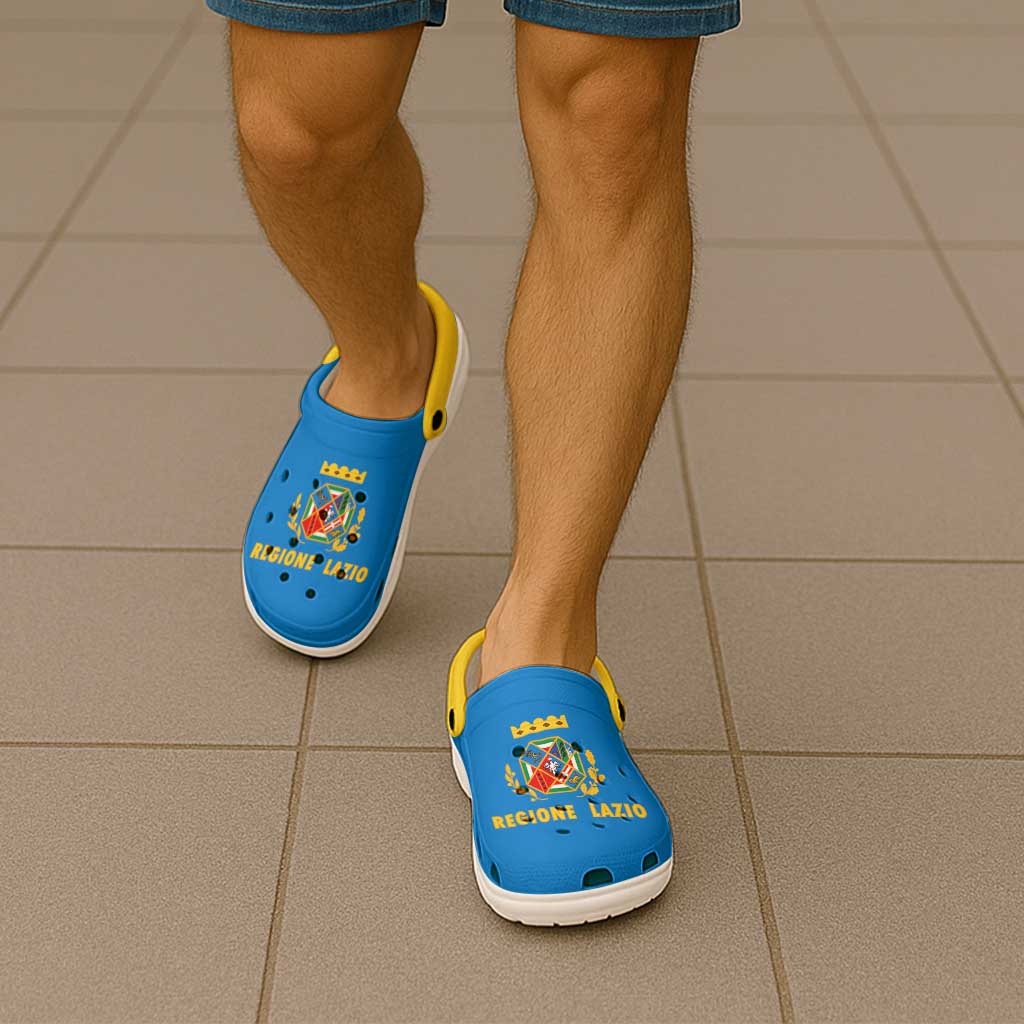 Lazio Italy Clogs Shoes Flag Color Inspiration - Wonder Print Shop