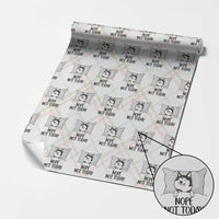 Lazy Siberian Husky Meme Wrapping Paper Roll Nope Not Today