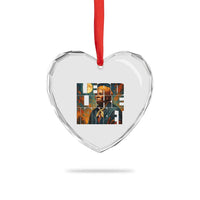 Lead Like Harriet Heart Crystal Glass Ornament Black History Month Juneteenth Quote - Wonder Print Shop