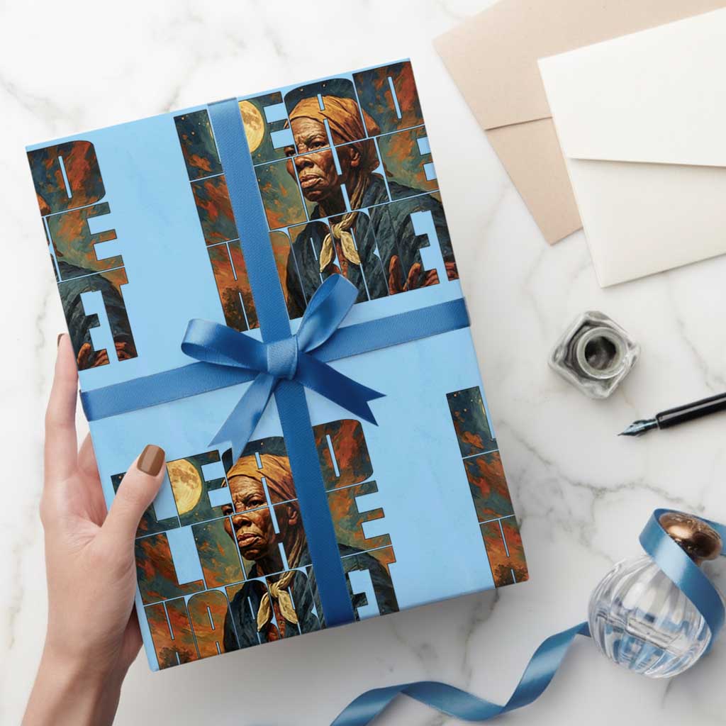 Lead Like Harriet Wrapping Paper Roll Black History Month Juneteenth Quote - Wonder Print Shop