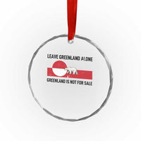 Leave Greenland Alone Polar Bear Protest Crystal Glass Ornament Not For Sale Patriotic Flag