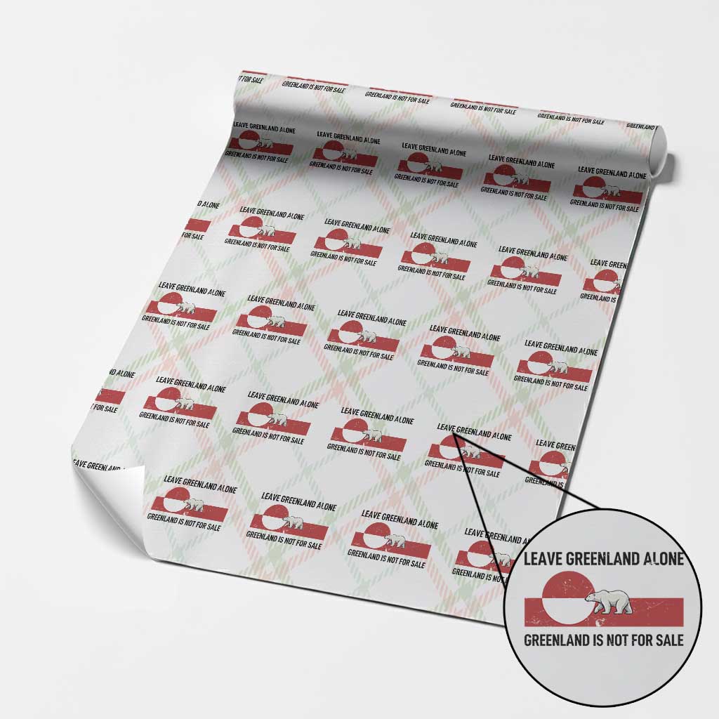 Leave Greenland Alone Polar Bear Protest Wrapping Paper Roll Not For Sale Patriotic Flag