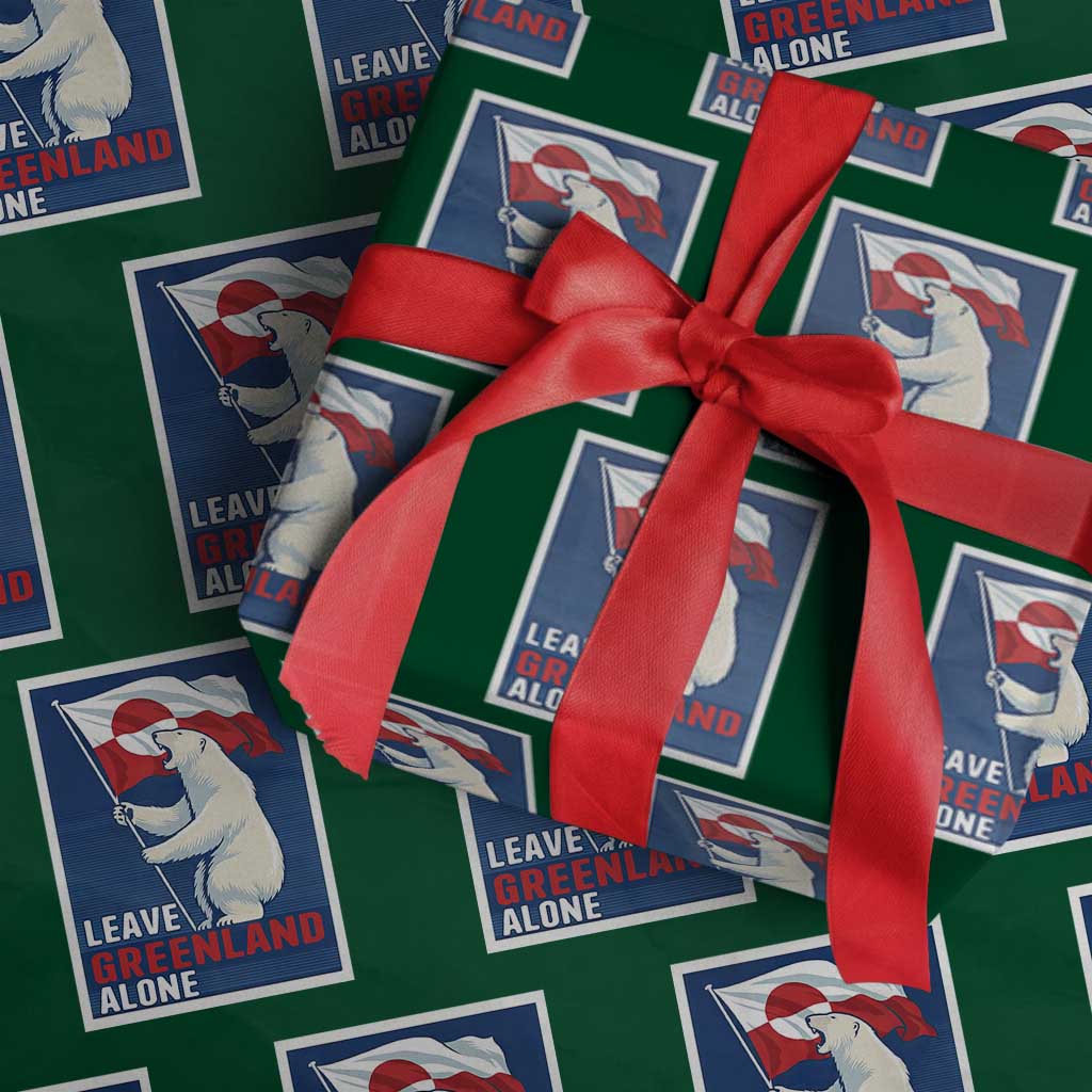 Leave Greenland Alone Polar Bear Resist Wrapping Paper Roll Vintage Patriotic Propaganda Sovereignty Protest