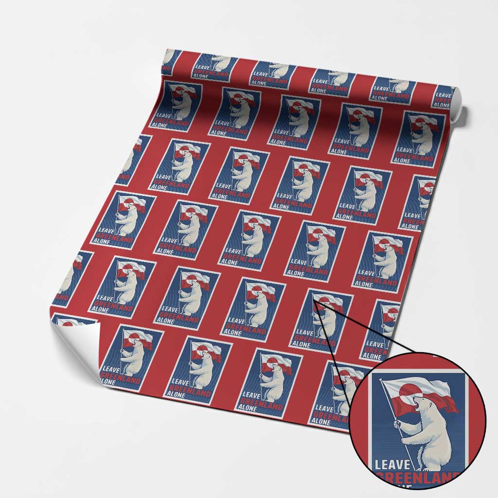 Leave Greenland Alone Polar Bear Resist Wrapping Paper Roll Vintage Patriotic Propaganda Sovereignty Protest