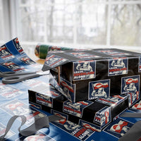 Leave Greenland Alone Vintage Poster Graphic Wrapping Paper Roll Retro Polar Bear Waving Flag Patriot