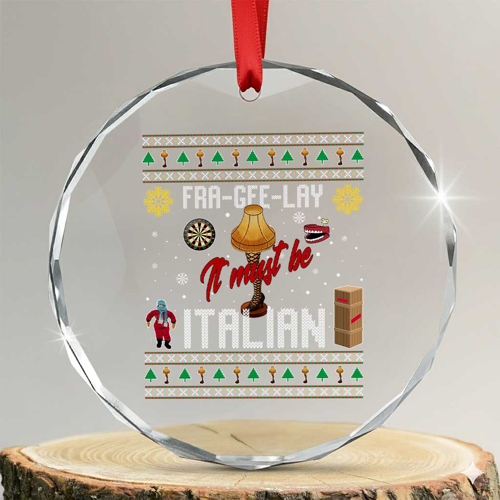 Leg Lamp Christmas Crystal Glass Ornament Funny Ugly Xmas Fra Gee Lay - Wonder Print Shop