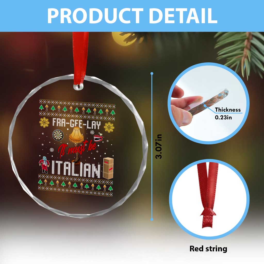 Leg Lamp Christmas Crystal Glass Ornament Funny Ugly Xmas Fra Gee Lay - Wonder Print Shop