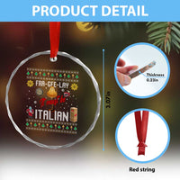 Leg Lamp Christmas Crystal Glass Ornament Funny Ugly Xmas Fra Gee Lay - Wonder Print Shop