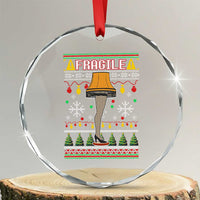 Leg Lamp Ugly Christmas Crystal Glass Ornament Funny Xmas Movie Fragile - Wonder Print Shop