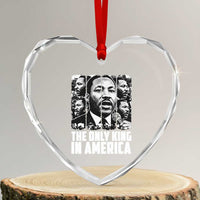 Legacy Of Martin Luther King Jr Heart Crystal Glass Ornament The Only King In America