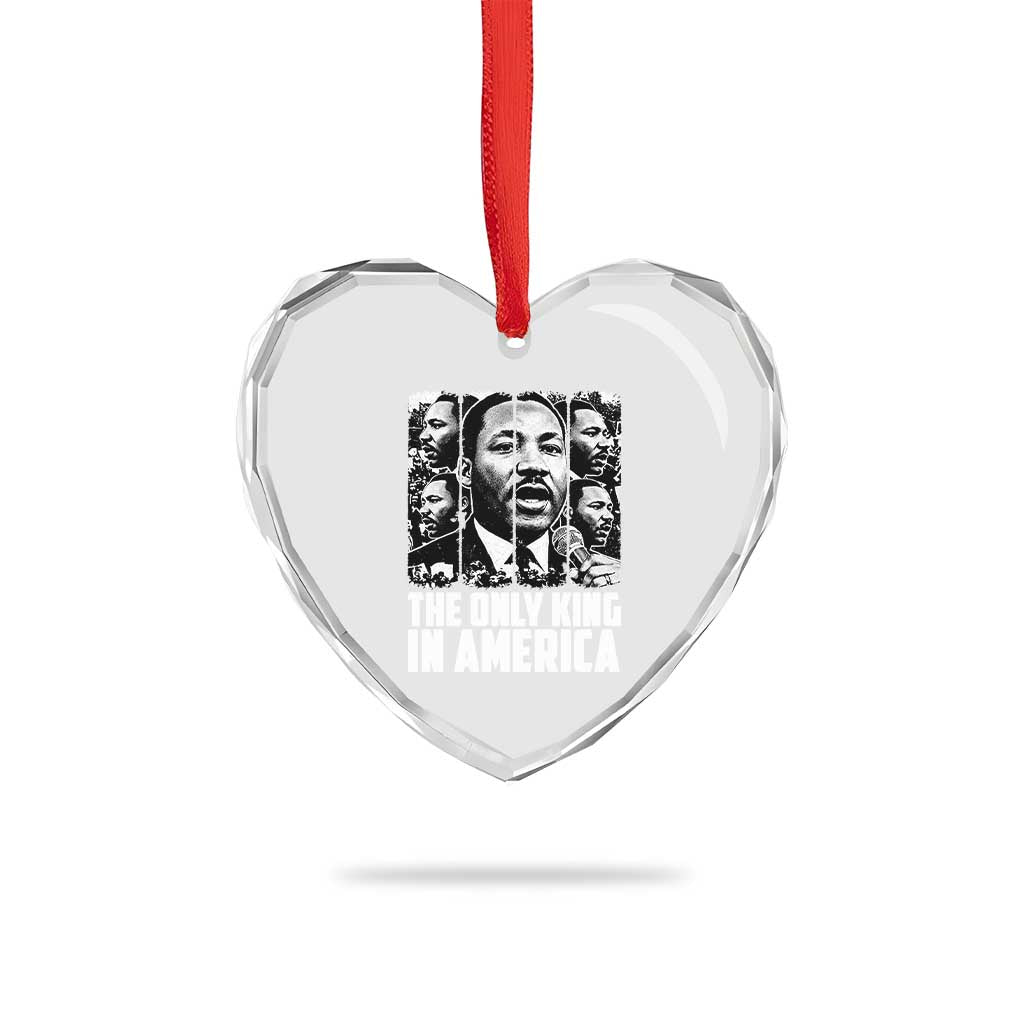 Legacy Of Martin Luther King Jr Heart Crystal Glass Ornament The Only King In America