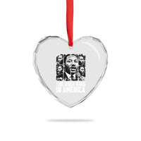 Legacy Of Martin Luther King Jr Heart Crystal Glass Ornament The Only King In America