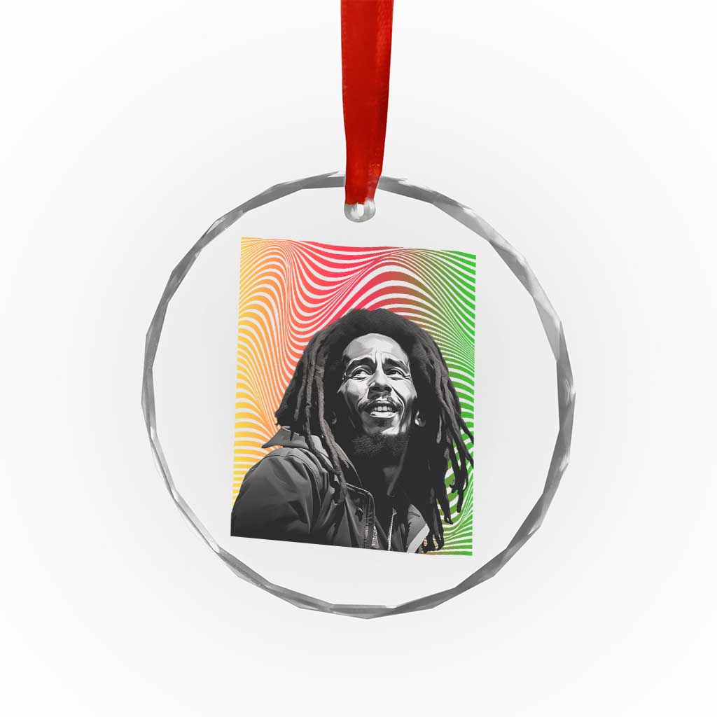 Legend Bob Crystal Glass Ornament One Love The Reggae Vintage Graphic - Wonder Print Shop