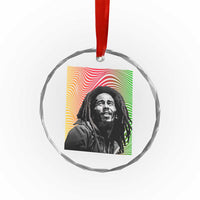 Legend Bob Crystal Glass Ornament One Love The Reggae Vintage Graphic - Wonder Print Shop