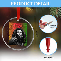 Legend Bob Crystal Glass Ornament One Love The Reggae Vintage Graphic - Wonder Print Shop