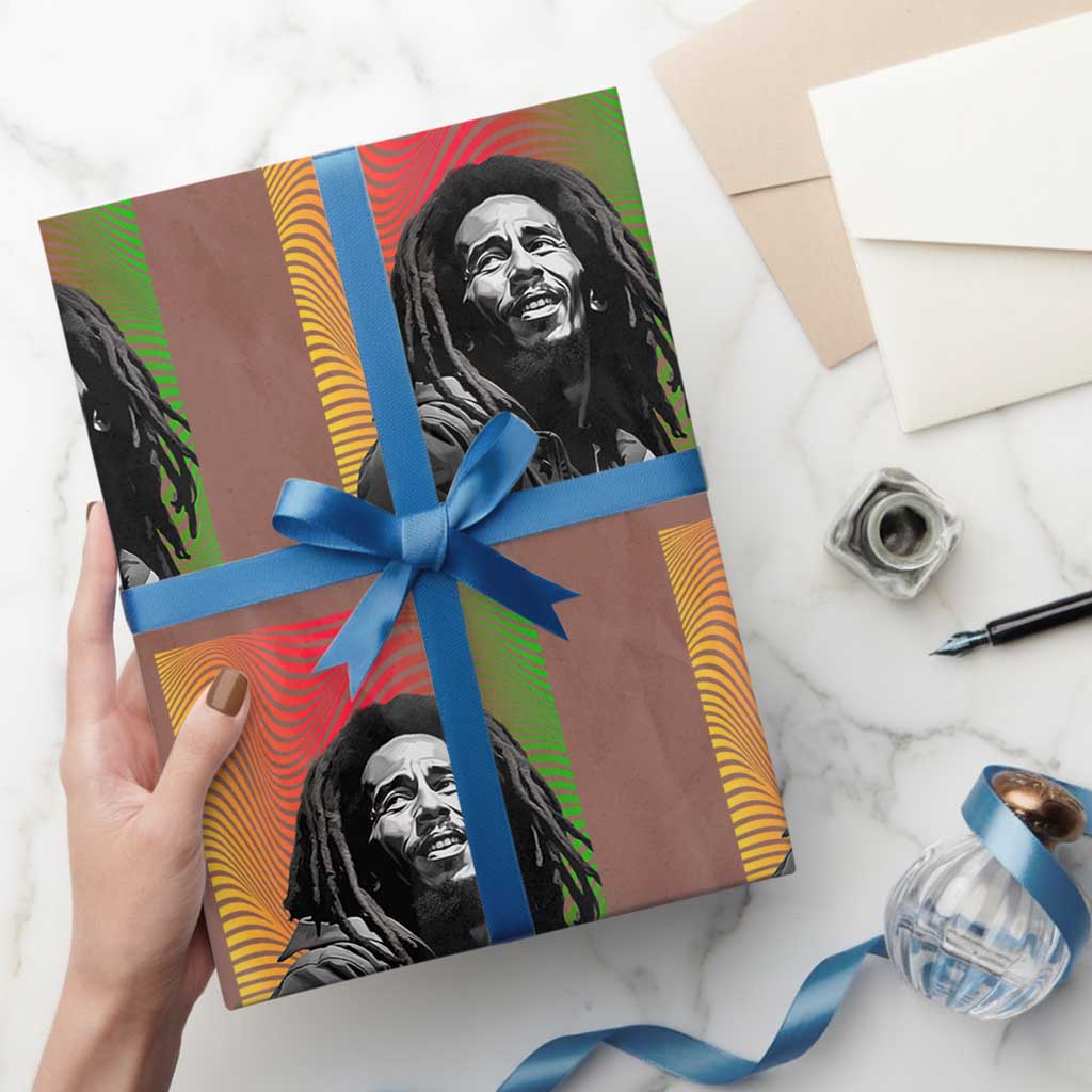 Legend Bob Wrapping Paper Roll One Love The Reggae Vintage Graphic