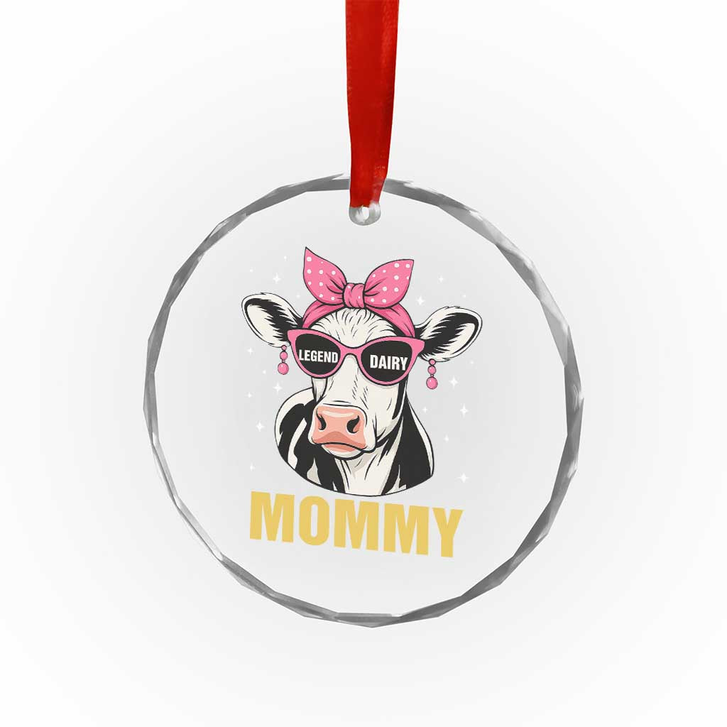 Legend Dairy Mommy Crystal Glass Ornament Funny Farmer Milk Joke Cow Mothers Day - Wonder Print Shop