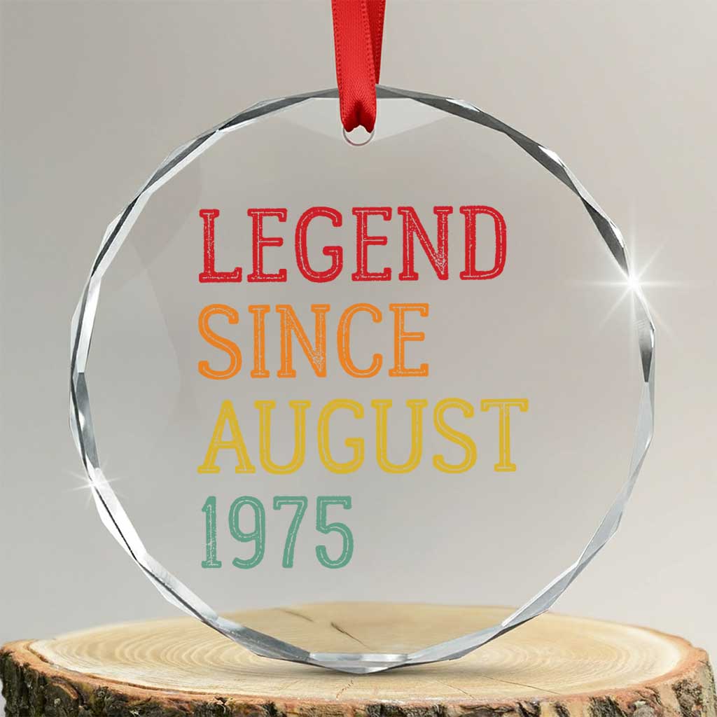 Legend Since August 1975 Crystal Glass Ornament Vintage Retro 50th Birthday Gifts TS10