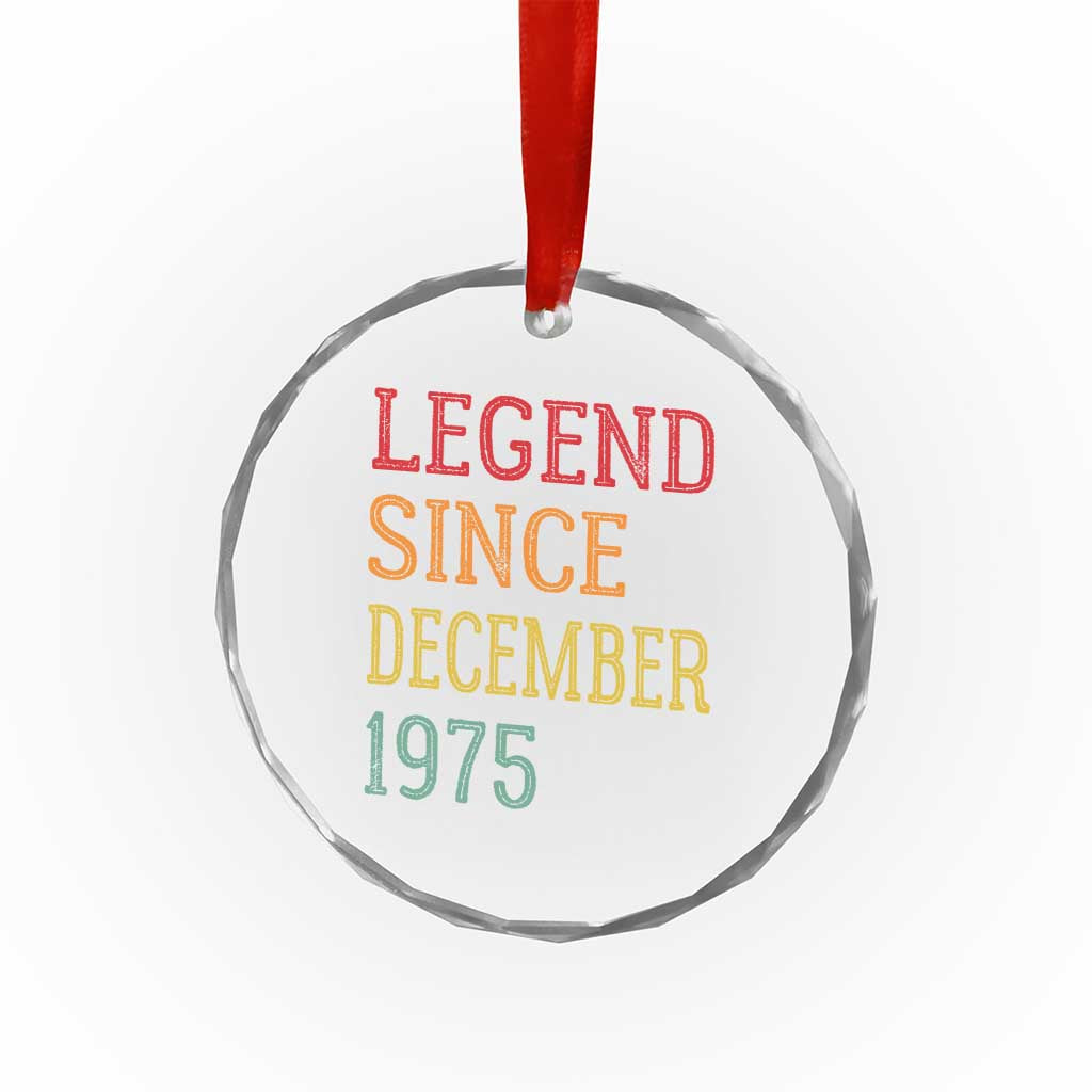 Legend Since December 1975 Crystal Glass Ornament Vintage Retro 50th Birthday Gifts TS10