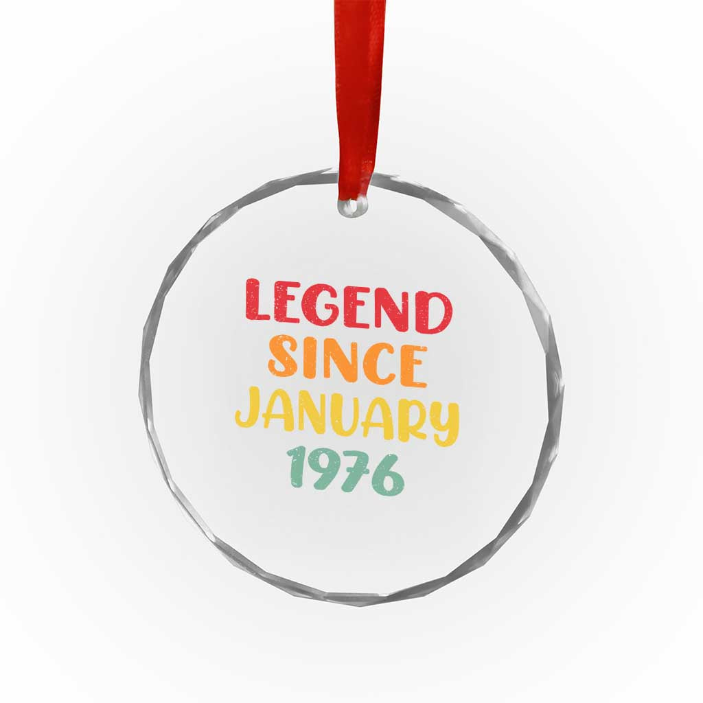 Legend Since January 1976 Crystal Glass Ornament Vintage Retro 50th Birthday Gifts 50 Years Old