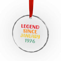 Legend Since January 1976 Crystal Glass Ornament Vintage Retro 50th Birthday Gifts 50 Years Old
