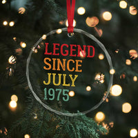 Legend Since July 1975 Crystal Glass Ornament Vintage Retro 50th Birthday Gifts TS10