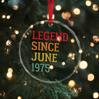 Legend Since June 1975 Crystal Glass Ornament Vintage Retro 50th Birthday Gifts TS10