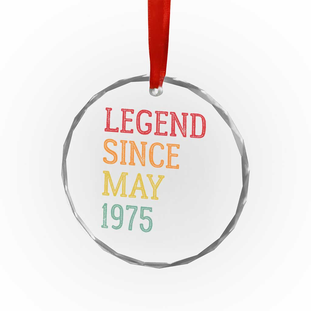Legend Since May 1975 Crystal Glass Ornament Vintage Retro 50th Birthday Gifts TS10