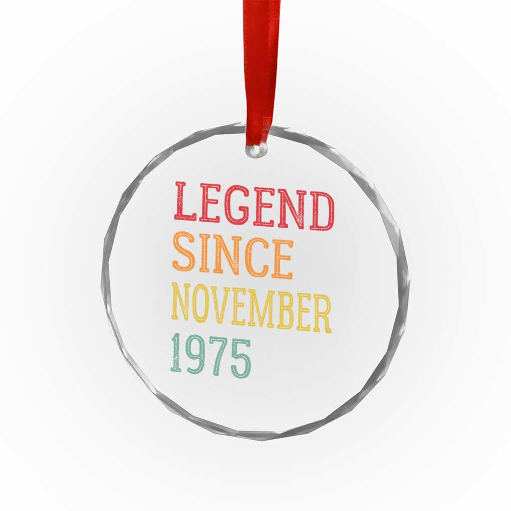 Legend Since November 1975 Crystal Glass Ornament Vintage Retro 50th Birthday Gifts TS10