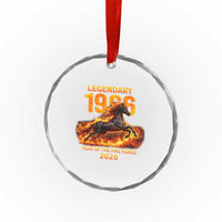 Legendary 1966 Year of the Fire Horse Crystal Glass Ornament Fiery 2026 Zodiac Birthday Gift - Wonder Print Shop