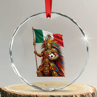 Legendary Mexican Soccer Warrior Pride Crystal Glass Ornament