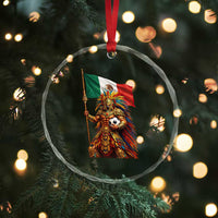 Legendary Mexican Soccer Warrior Pride Crystal Glass Ornament