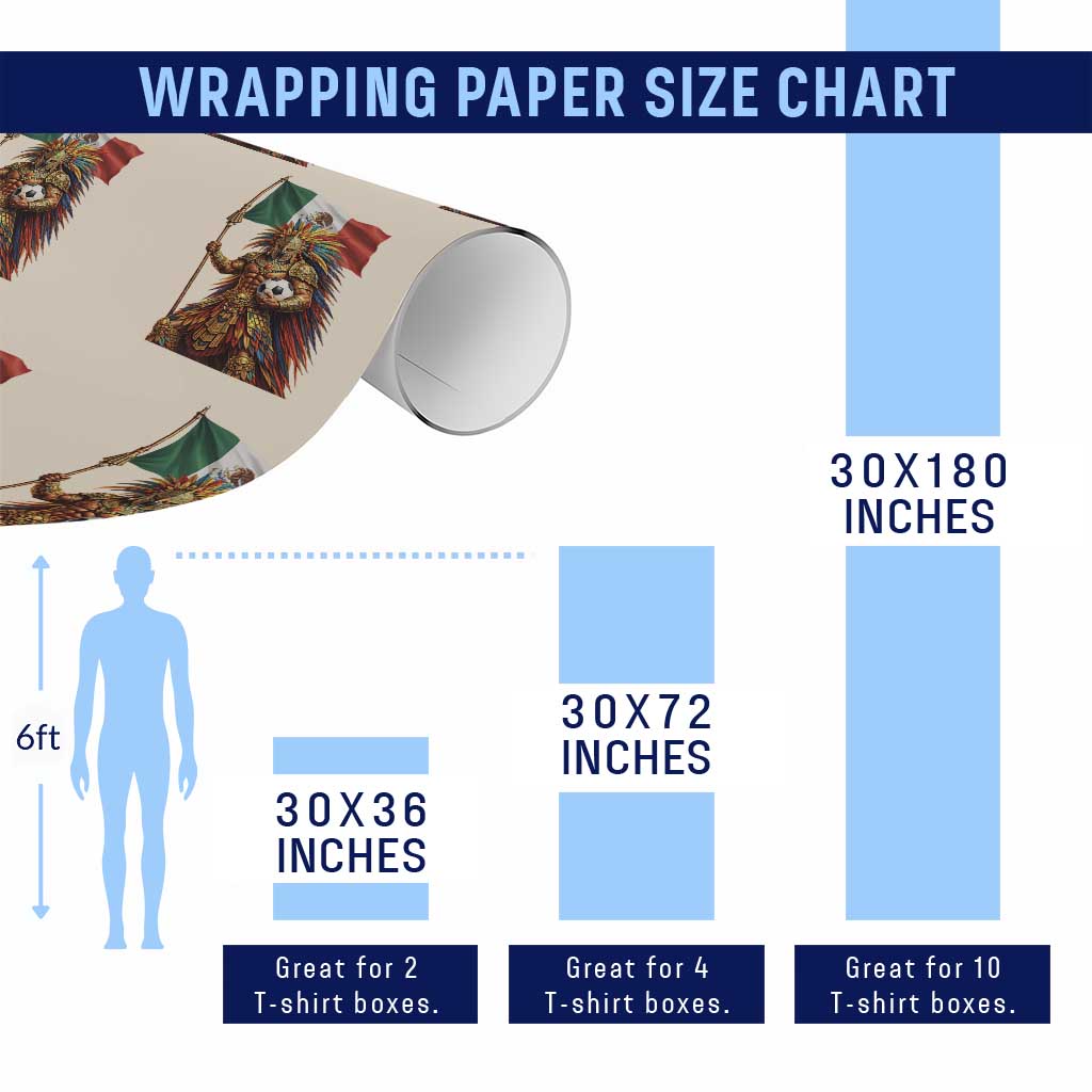 Legendary Mexican Soccer Warrior Pride Wrapping Paper Roll