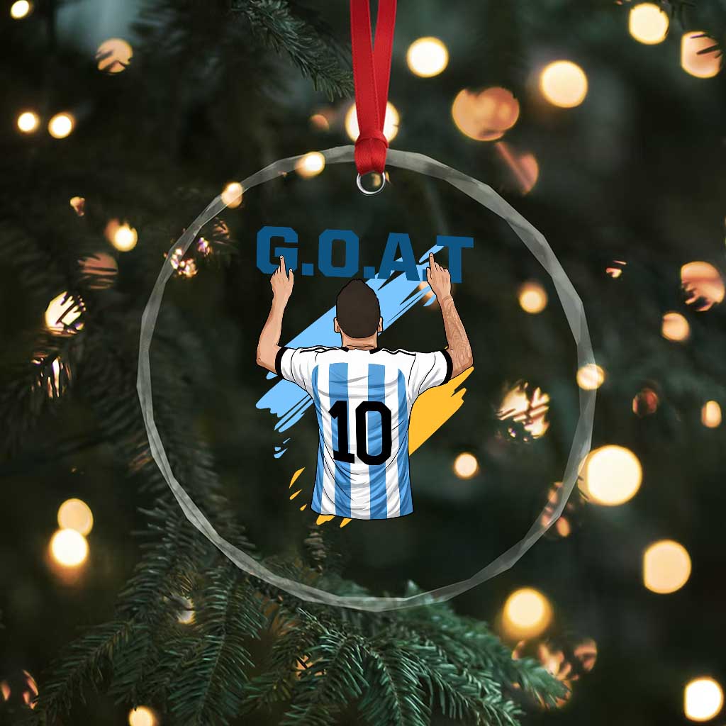 Legendary Number 10 Crystal Glass Ornament Goat Of Soccer Gift For Fans