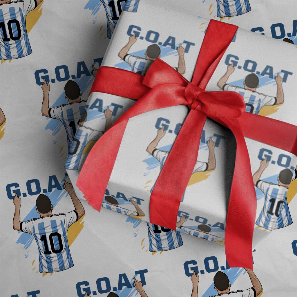 Legendary Number 10 Wrapping Paper Roll Goat Of Soccer Gift For Fans