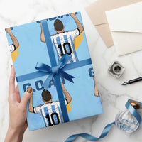 Legendary Number 10 Wrapping Paper Roll Goat Of Soccer Gift For Fans