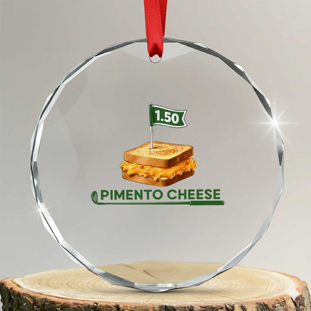 Legendary Pimento Cheese Sandwich Golf Snack Crystal Glass Ornament Funny Georgia Southern Golfing Traditions Fan Humor
