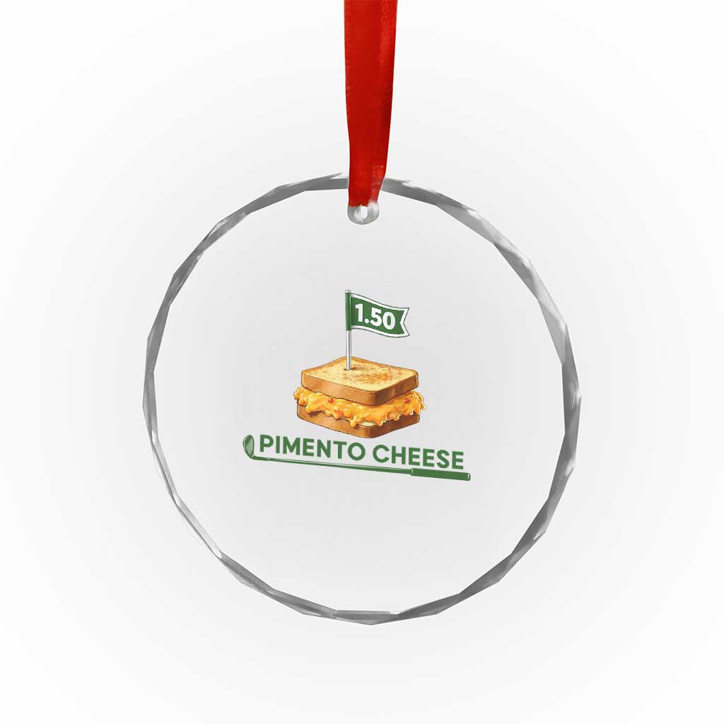 Legendary Pimento Cheese Sandwich Golf Snack Crystal Glass Ornament Funny Georgia Southern Golfing Traditions Fan Humor