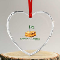 Legendary Pimento Cheese Sandwich Golf Snack Heart Crystal Glass Ornament Funny Georgia Southern Golfing Traditions Fan Humor