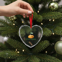 Legendary Pimento Cheese Sandwich Golf Snack Heart Crystal Glass Ornament Funny Georgia Southern Golfing Traditions Fan Humor