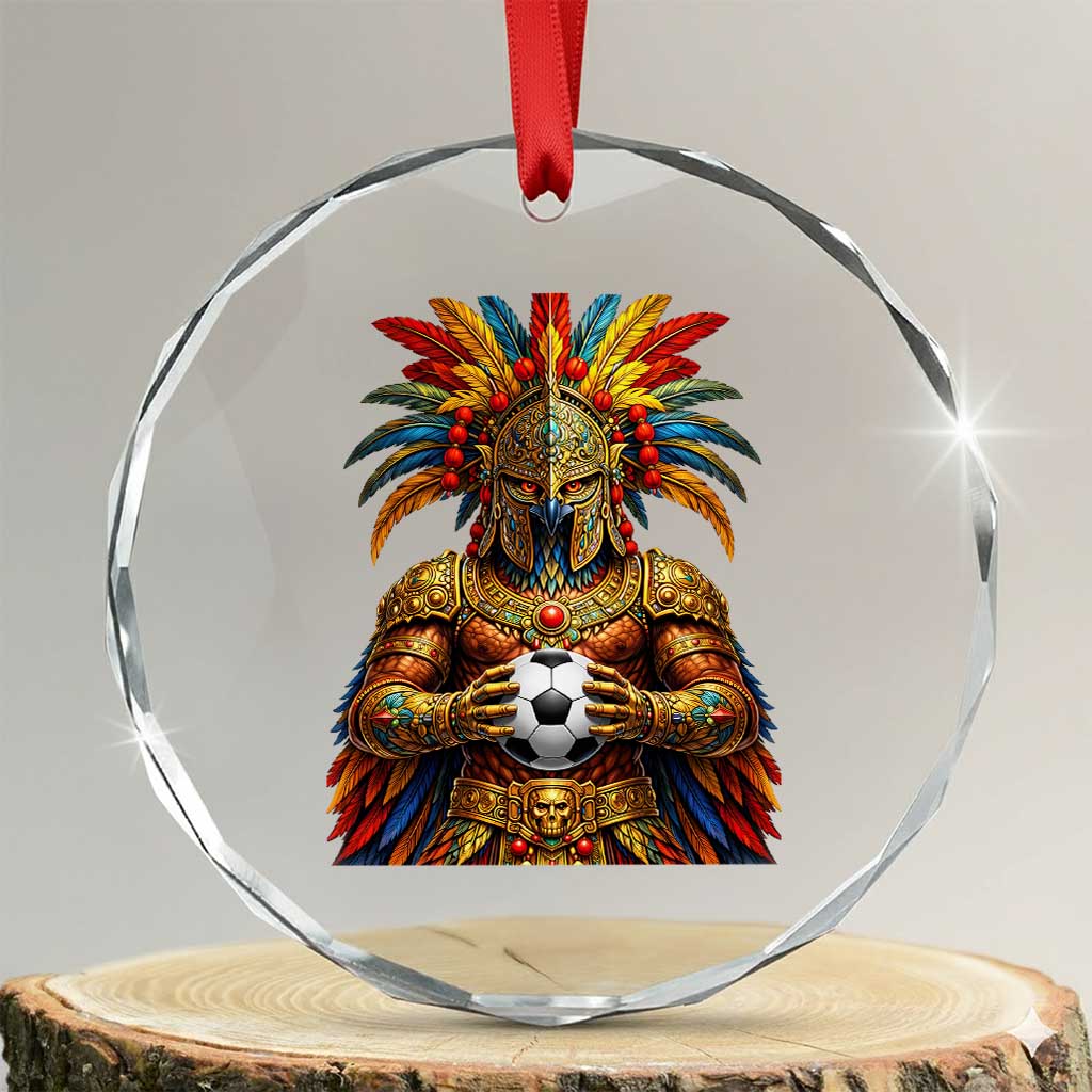 Legendary Tribal Soccer Warrior Crystal Glass Ornament Football Lover