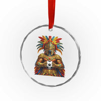 Legendary Tribal Soccer Warrior Crystal Glass Ornament Football Lover
