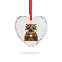 Legendary Tribal Soccer Warrior Heart Crystal Glass Ornament Football Lover