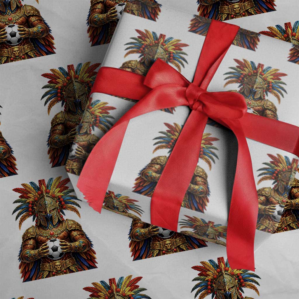 Legendary Tribal Soccer Warrior Wrapping Paper Roll Football Lover