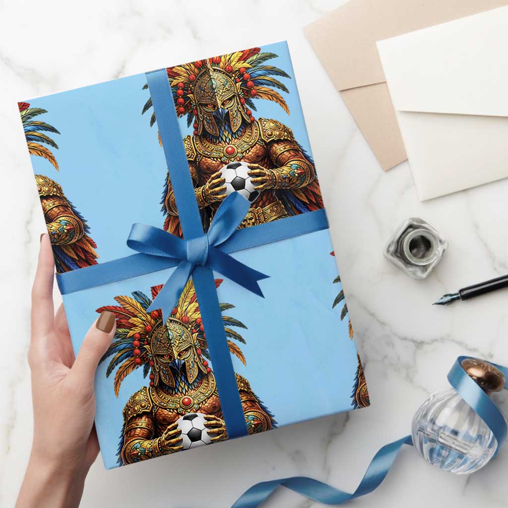 Legendary Tribal Soccer Warrior Wrapping Paper Roll Football Lover