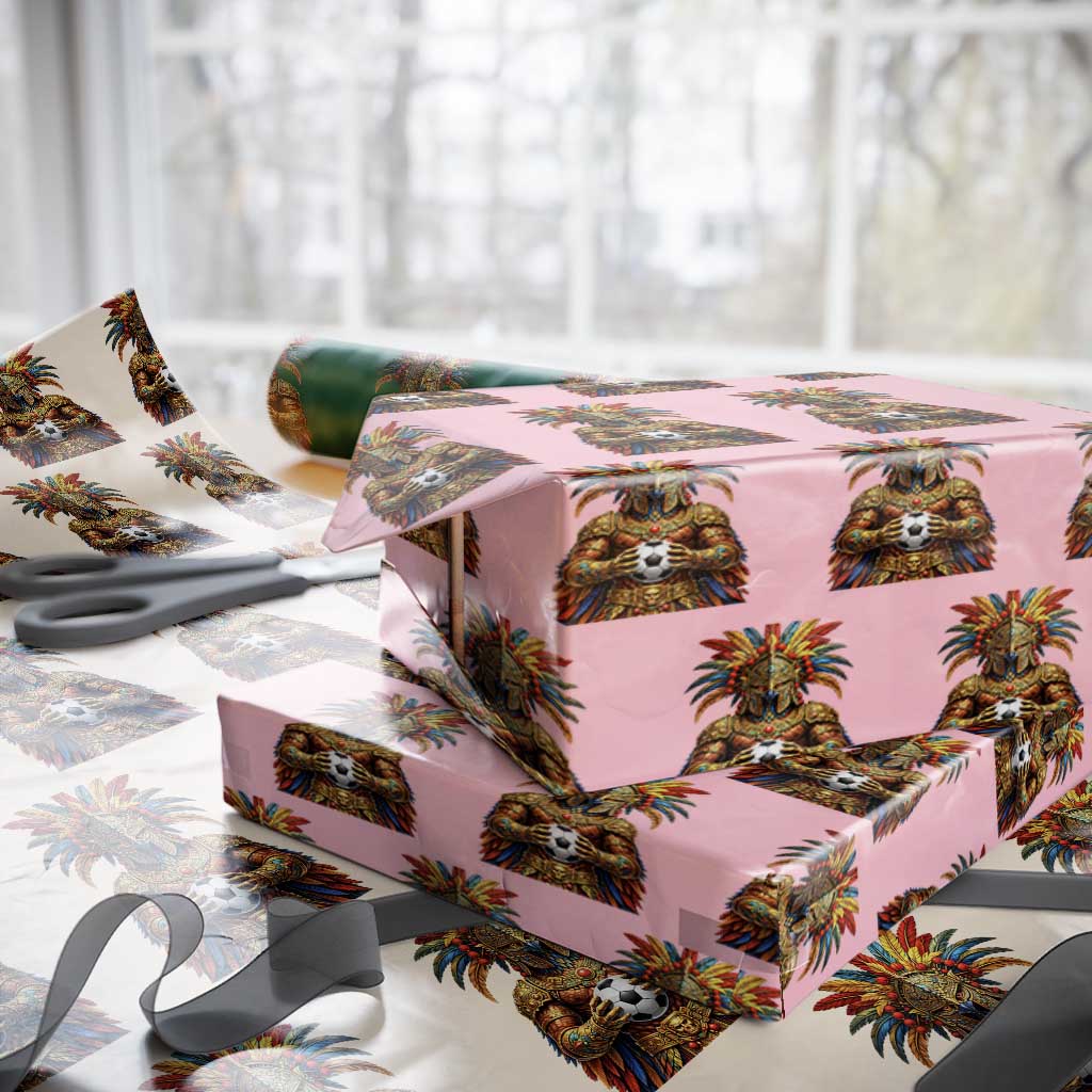 Legendary Tribal Soccer Warrior Wrapping Paper Roll Football Lover