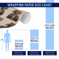 Legendary Tribal Soccer Warrior Wrapping Paper Roll Football Lover