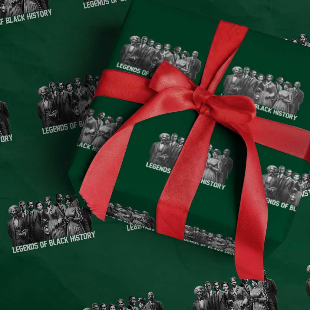 Legends of Black History Wrapping Paper Roll Civil Rights Leaders