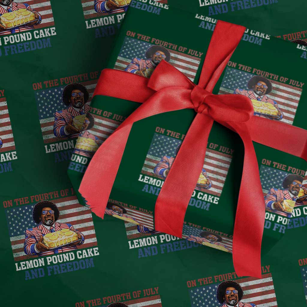 Lemon Pound Cake And Freedom Wrapping Paper Roll 4th of July Hip Hop Edgy Humor Rap Fan
